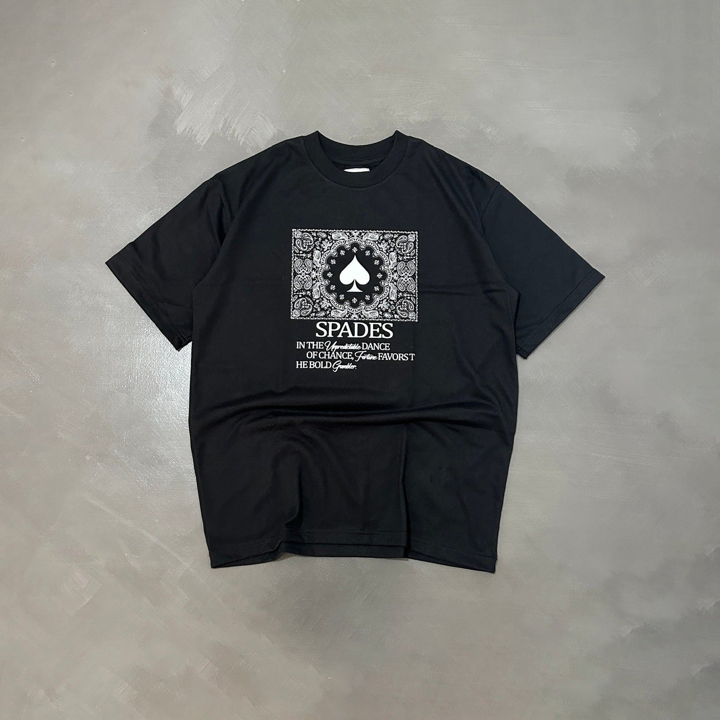 Spades Bold Gambler Black T-shirt SPADES