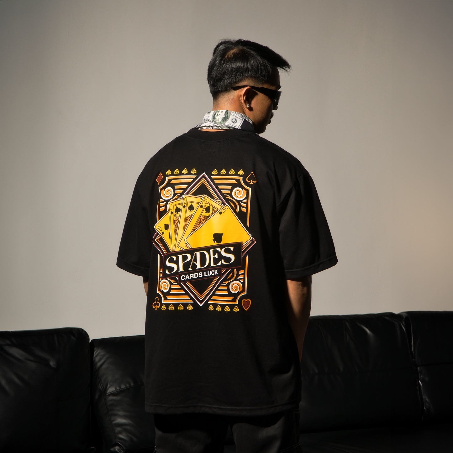 Spades Cards Luck Black T-shirt SPADES