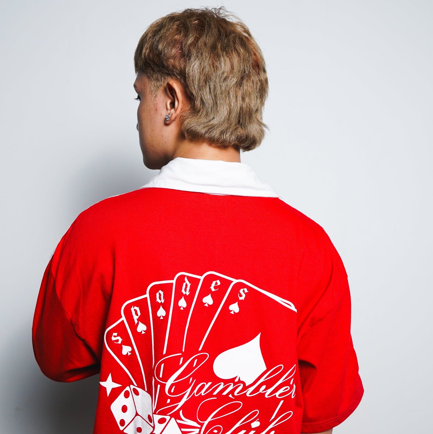 Spades Gamblers Den Half Zip Boxy Crop Polo SPADES