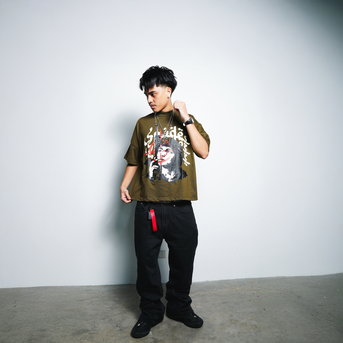 Rebel Vanguard Boxy Crop Tee SPADES