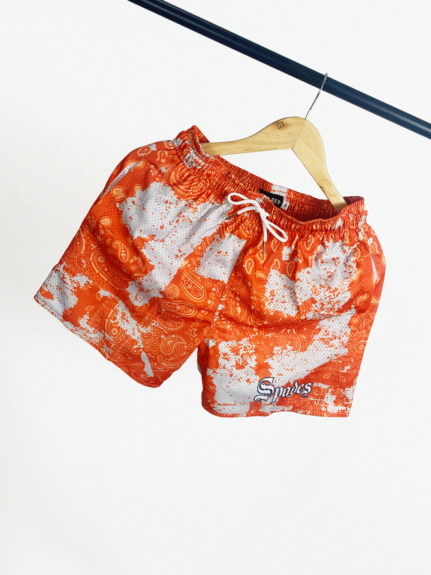 Spades Bandana Mesh Shorts Fade Orange SPADES