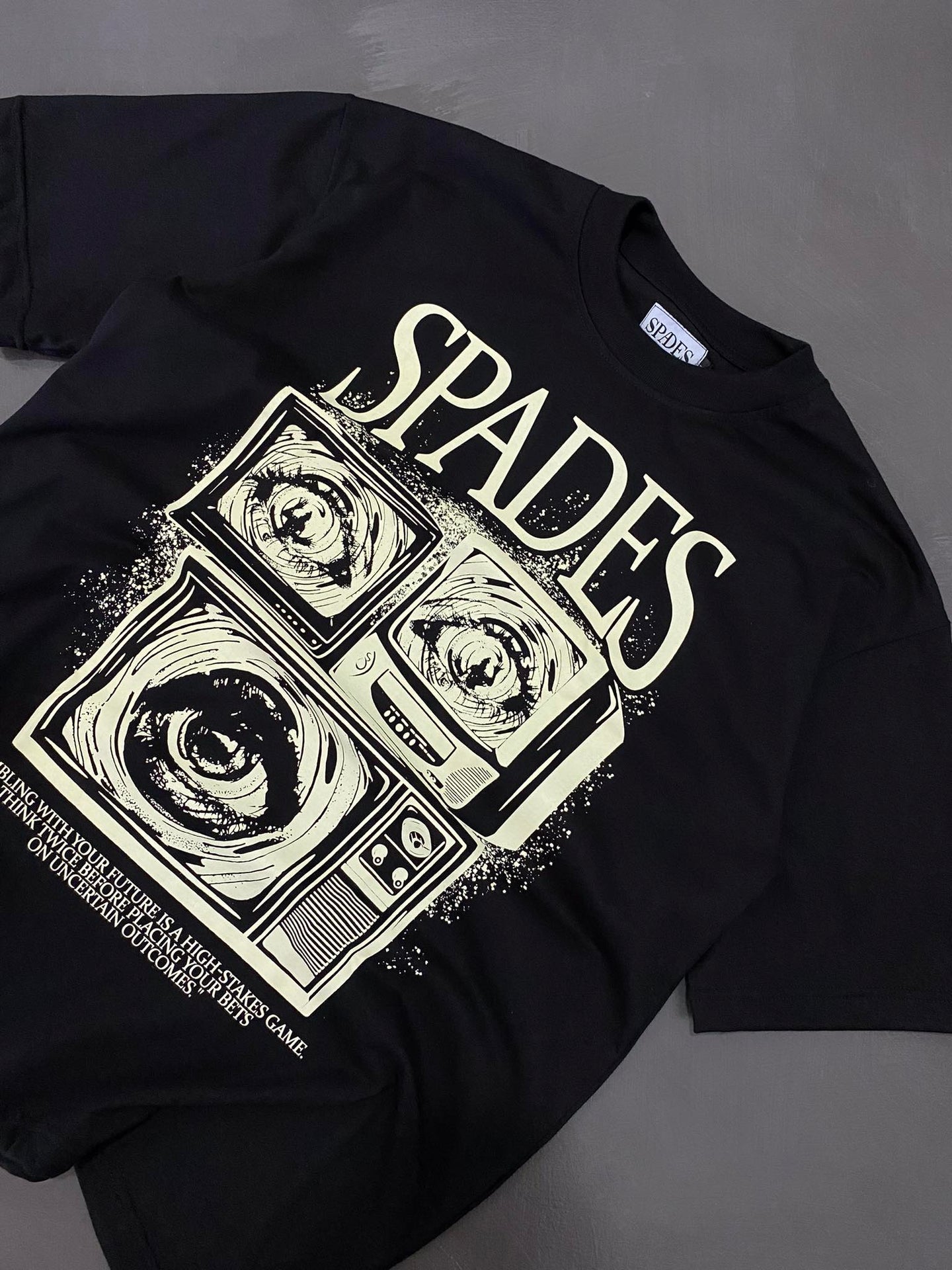 Spades Think Twice Boxy Tee Black SPADES
