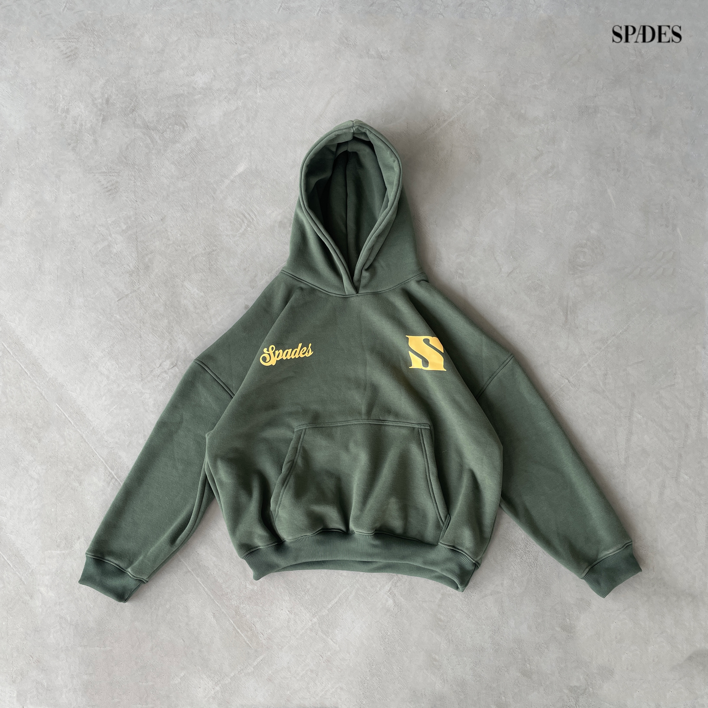 Spades Bold Forest Boxy Hoodie Moss SPADES