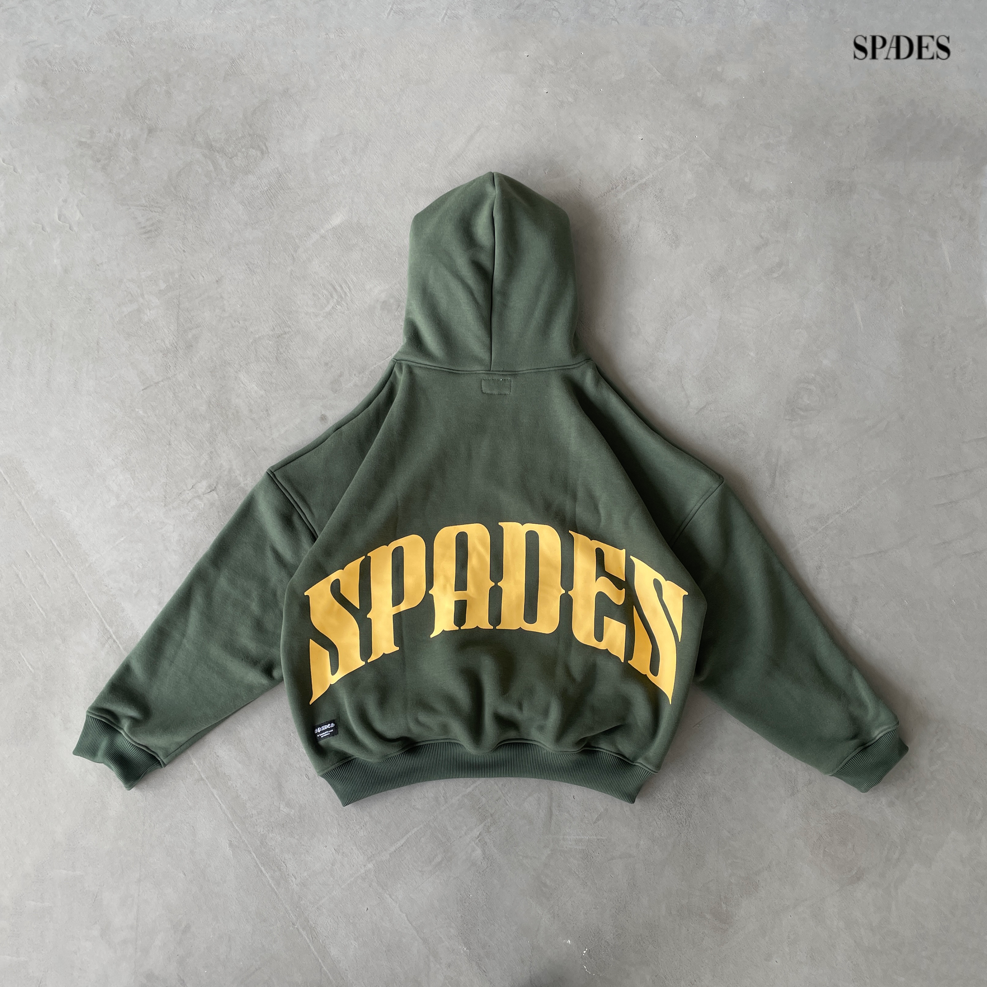 Spades Bold Forest Boxy Hoodie Moss SPADES