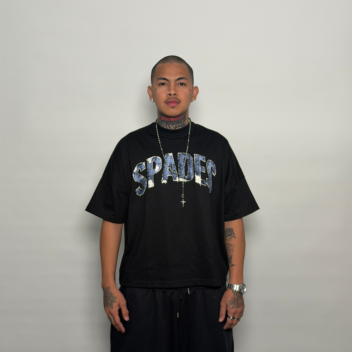 Spades Denim Boxy Crop Tee SPADES