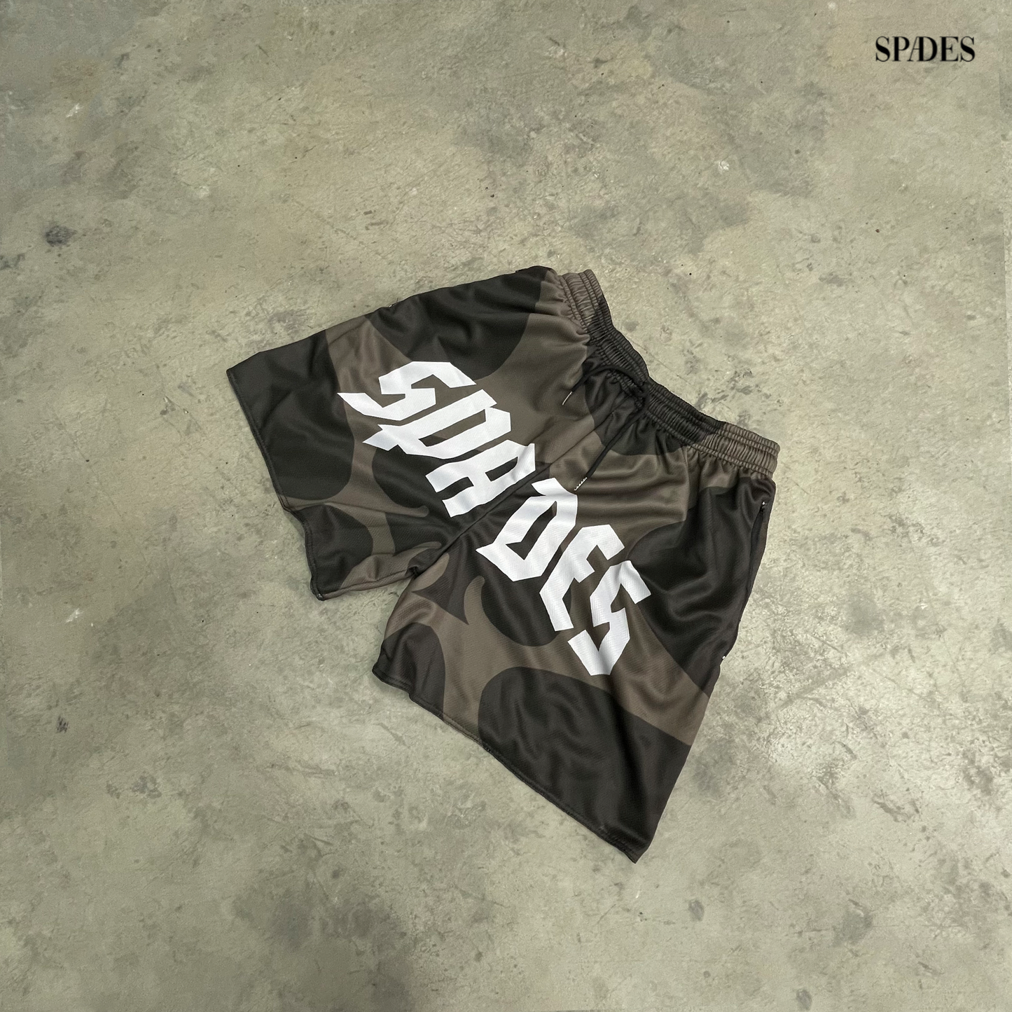 Gothic Grind Warfare Mesh Shorts SPADES