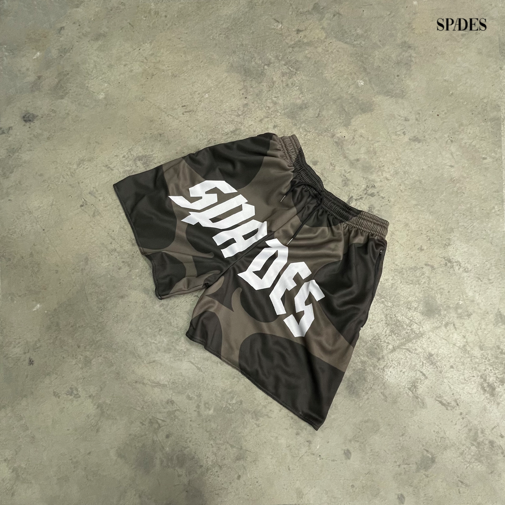Gothic Grind Warfare Mesh Shorts SPADES