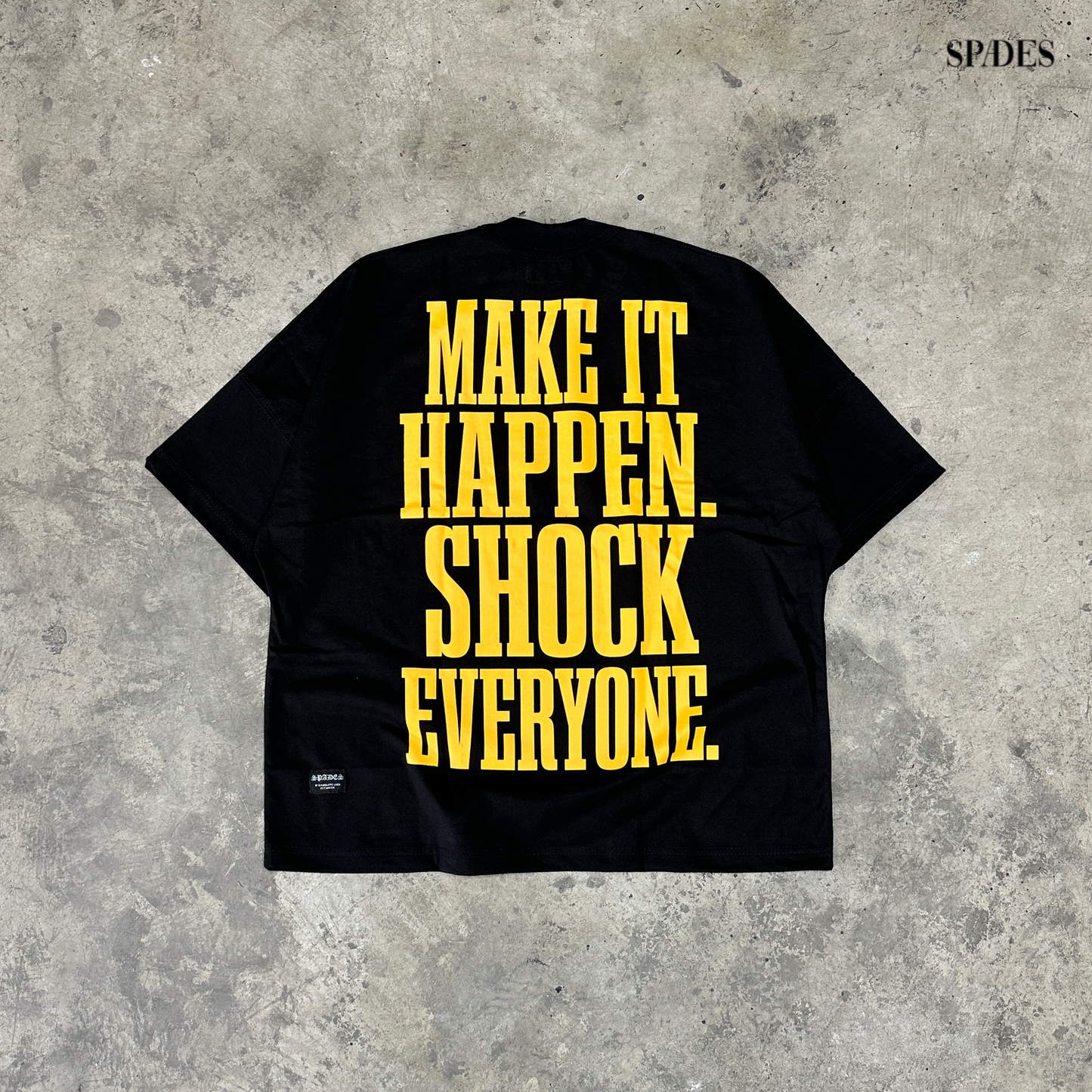 The Prophet's Code Boxy Crop Tee Black SPADES