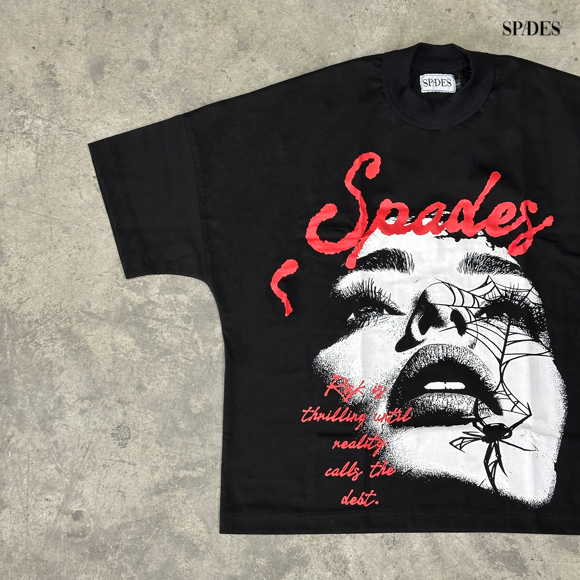Fatal Beauty Boxy Crop Tee Black SPADES