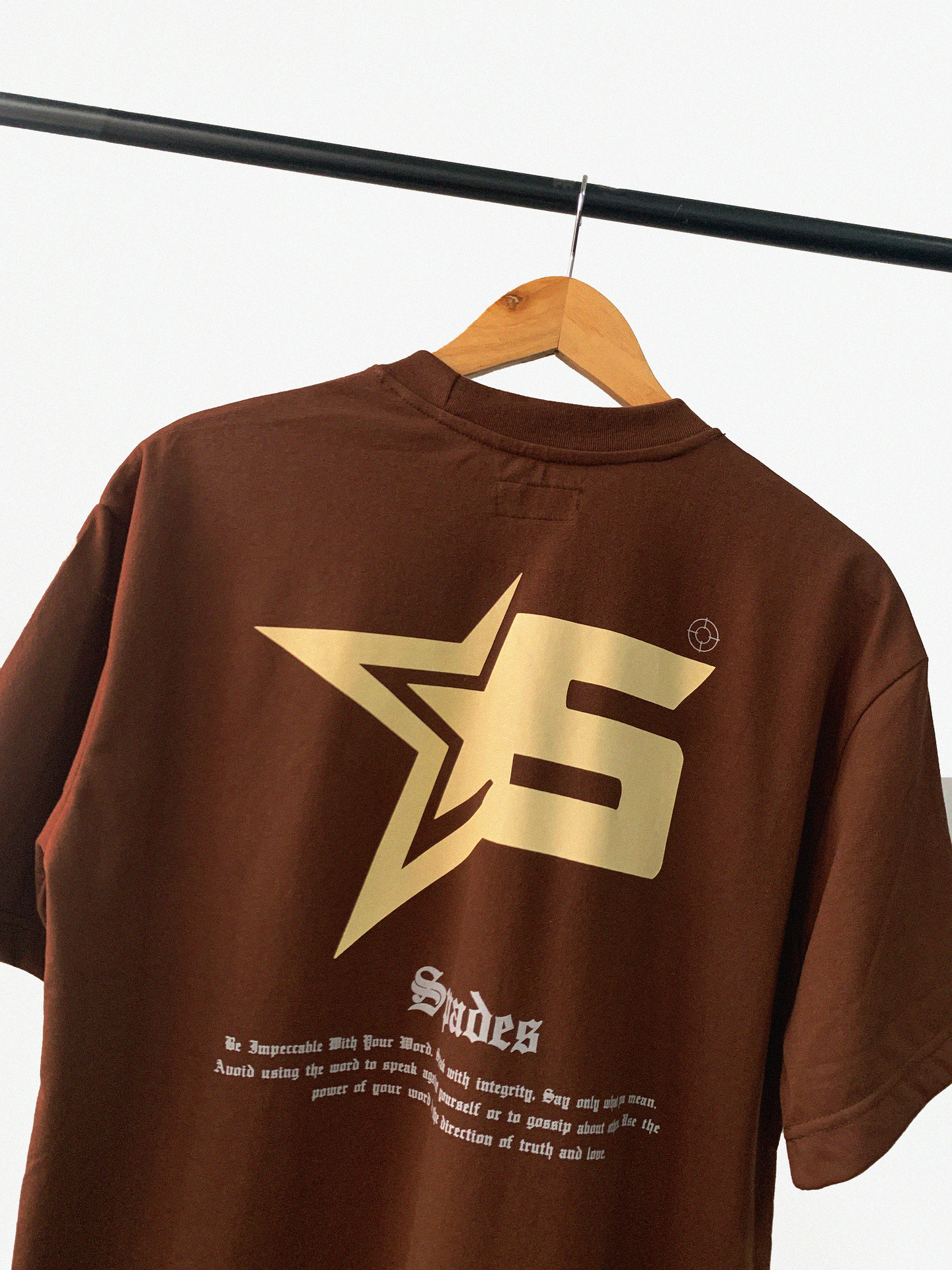 Spades Words of Star Hickory Brown T-shirt SPADES