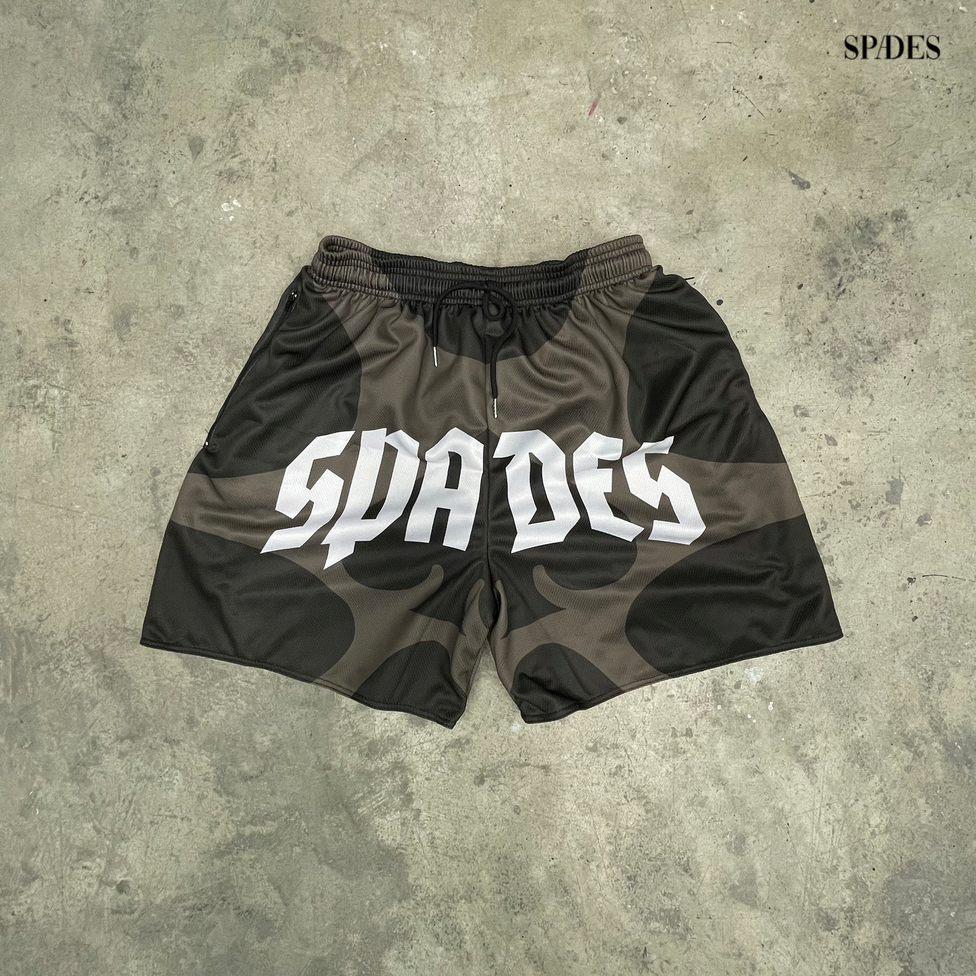 Gothic Grind Warfare Mesh Shorts SPADES