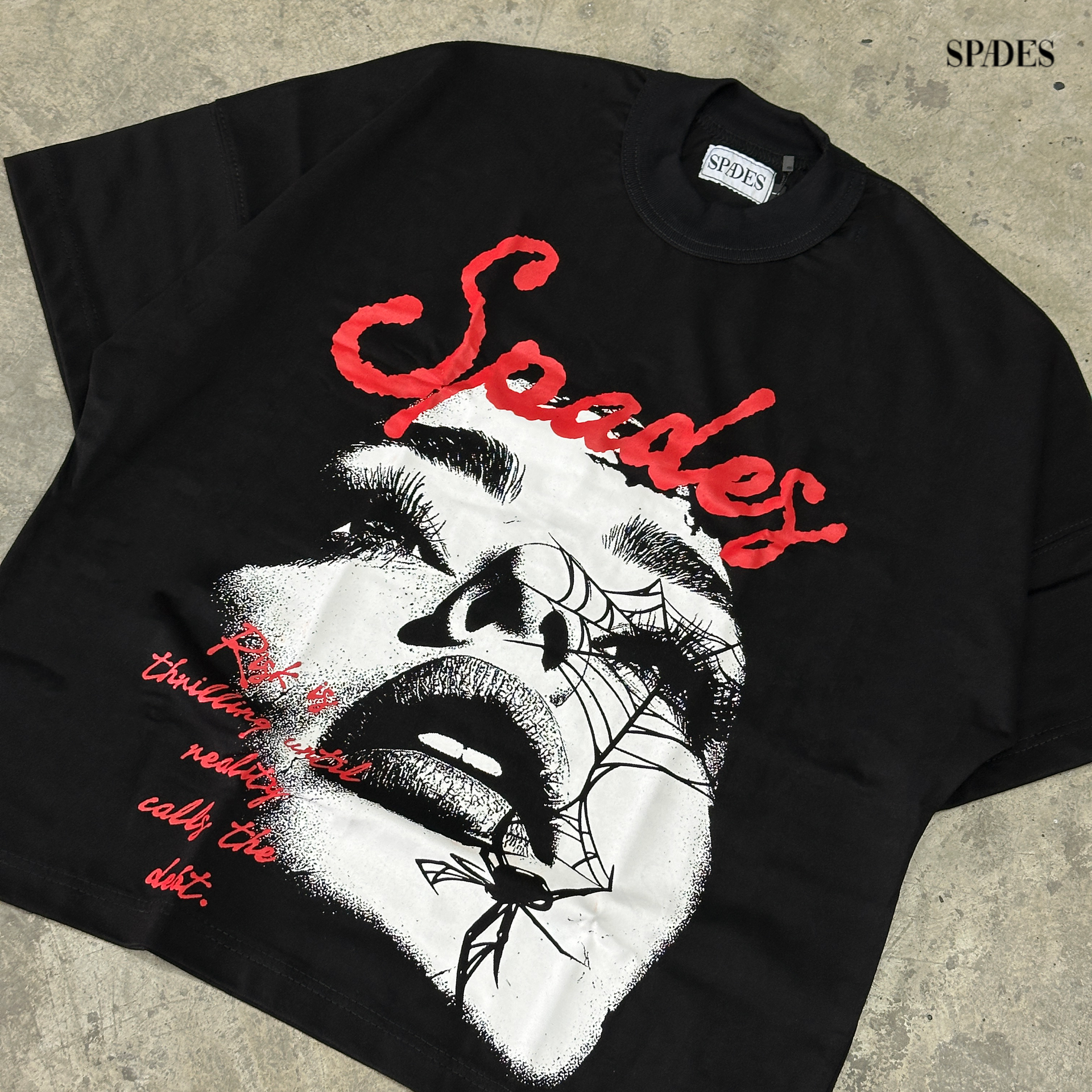 Fatal Beauty Boxy Crop Tee Black SPADES