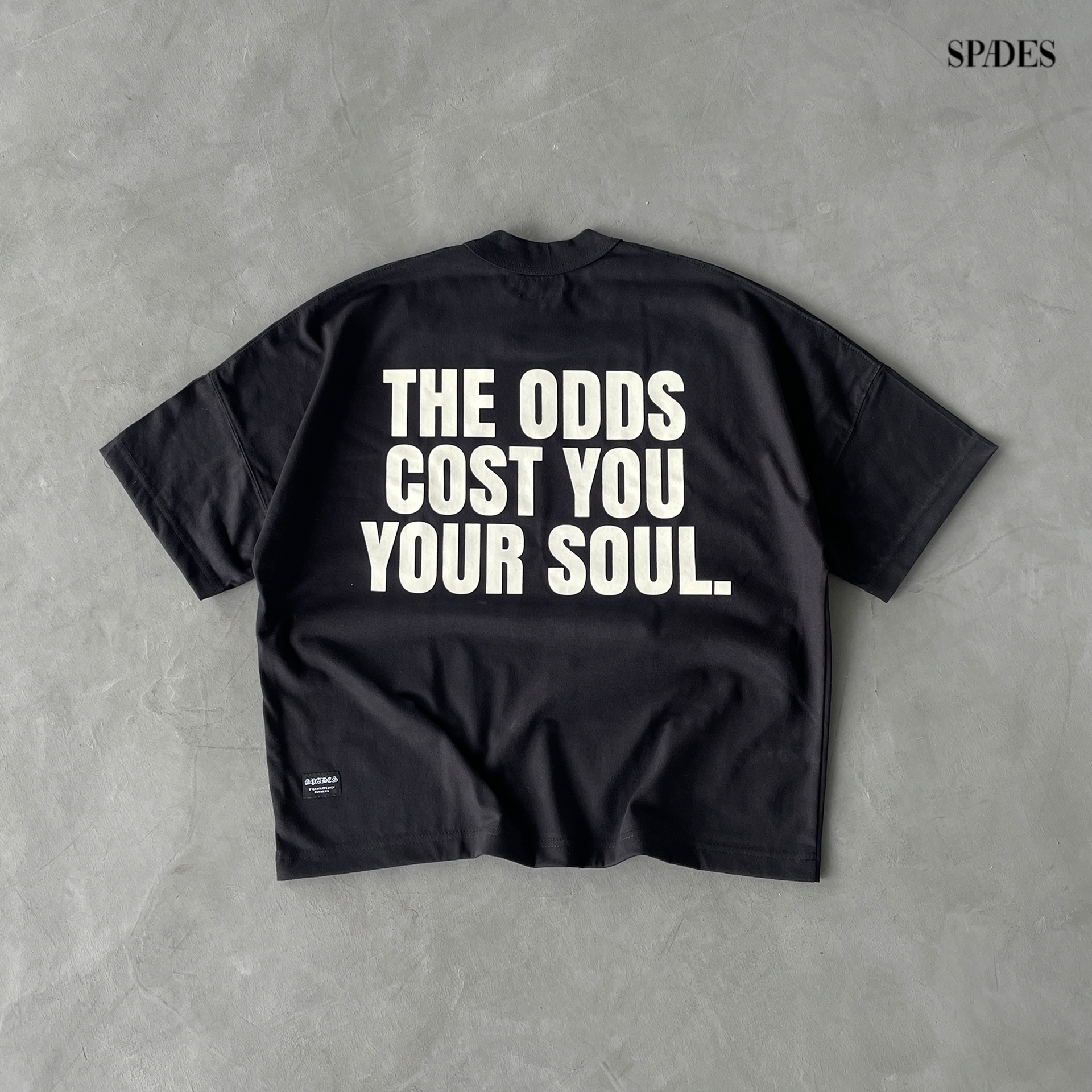 Phantom Chalice Boxy Crop Tee Black SPADES
