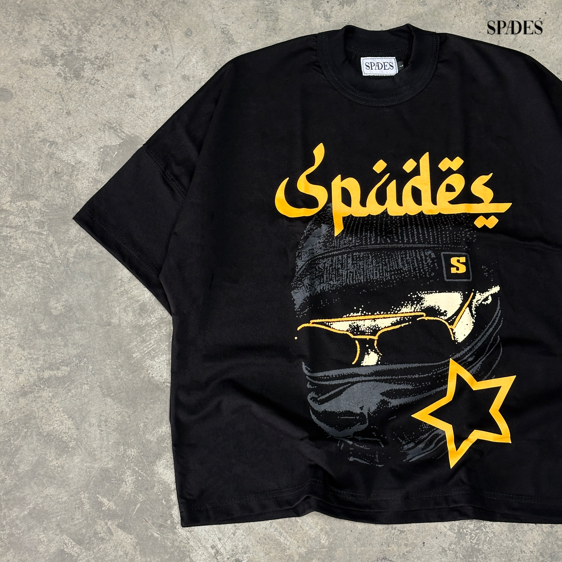 The Prophet's Code Boxy Crop Tee Black SPADES
