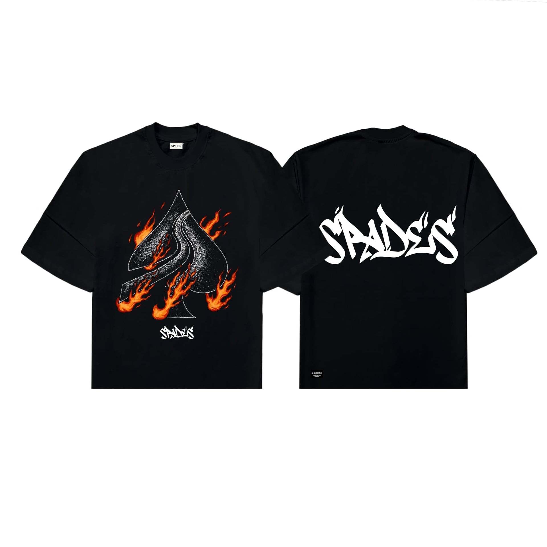 Spades Ace on Fire Boxy Crop Tee SPADES