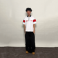 French Terry Quarter Zip Polo Box Tee Game Plan White SPADES