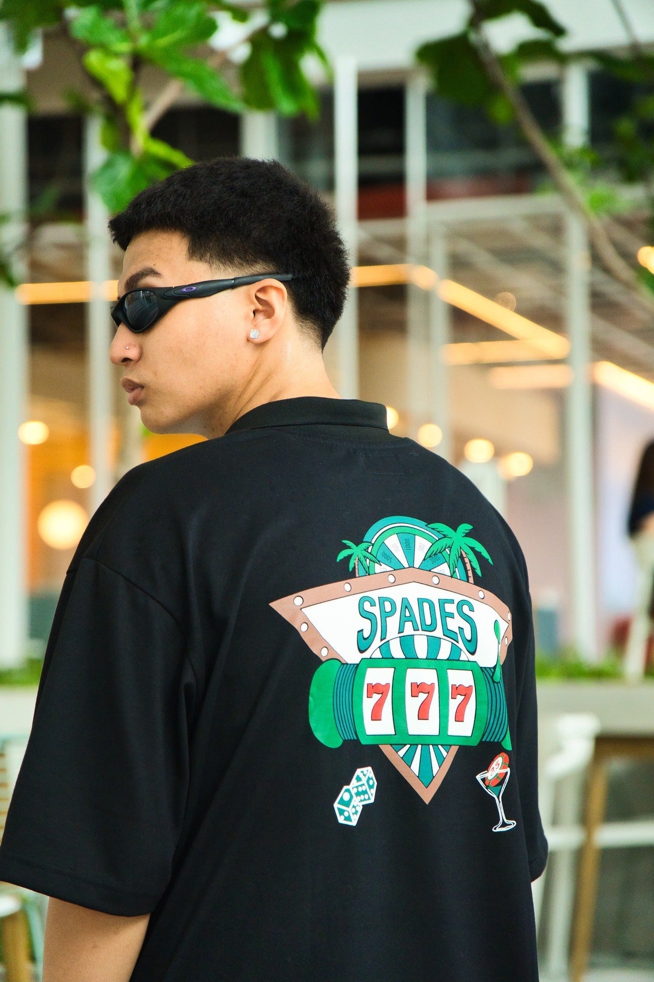 Spades Quarter Zip Polo 777 Black SPADES