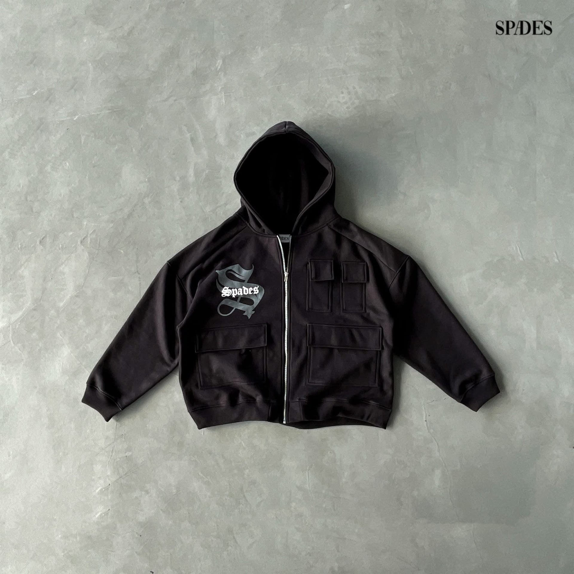 Spades Better Than Yesterday Tactical Zip-Up Boxy Hoodie – Spades USA