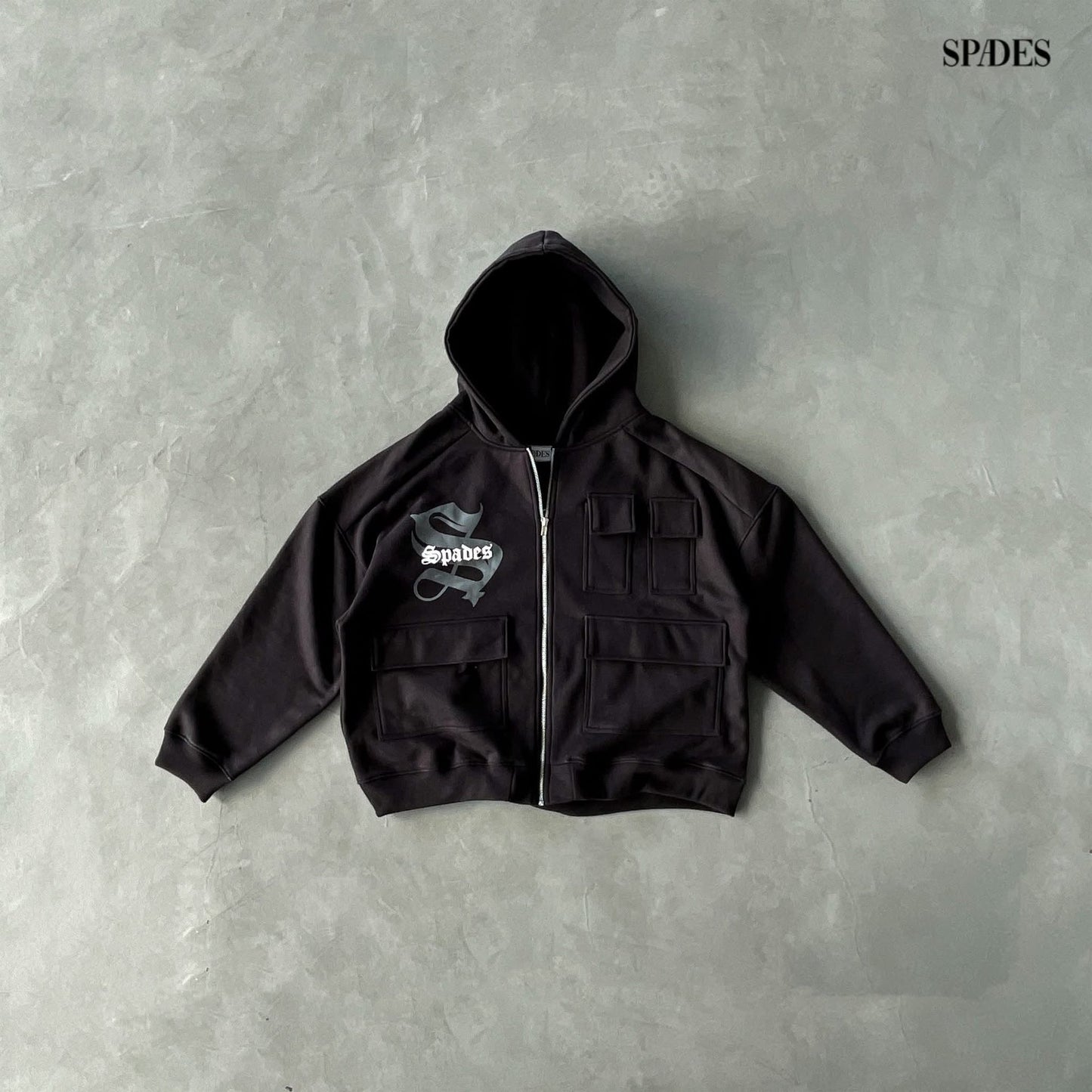 Spades Better Than Yesterday Tactical Zip-Up Boxy Hoodie SPADES