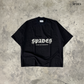 Cash Rules Boxy Crop Tee Black SPADES