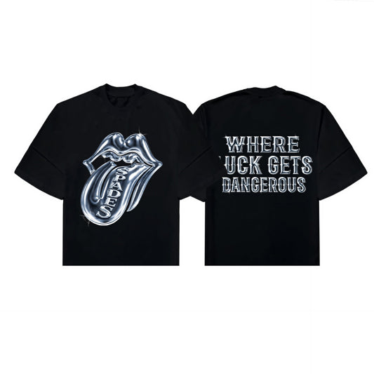 Spades Silver Tongue Boxy Crop Tee SPADES