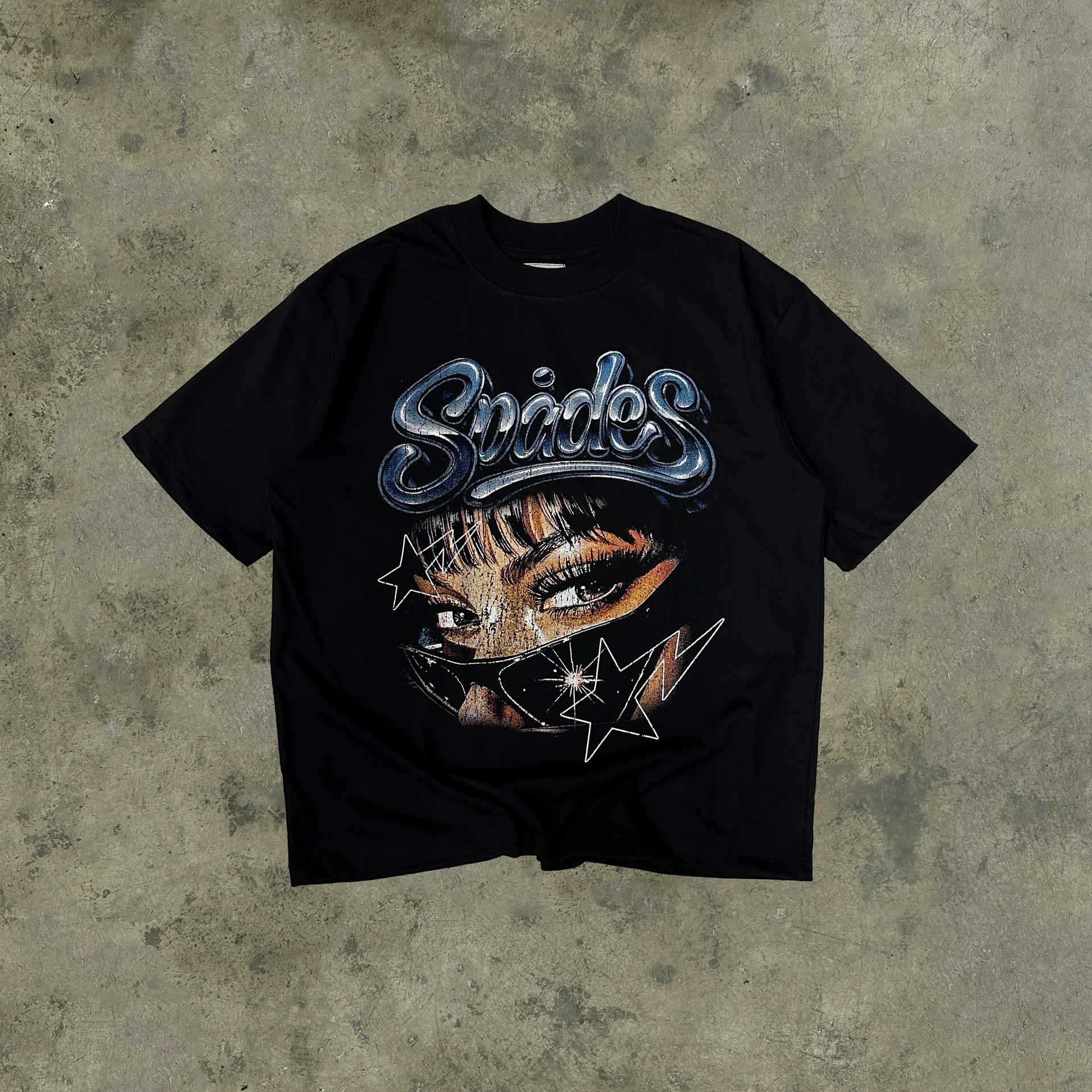 Starry Gaze Box Tee Black SPADES
