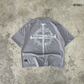 Thorn and Grace Boxy Crop Tee Gray SPADES