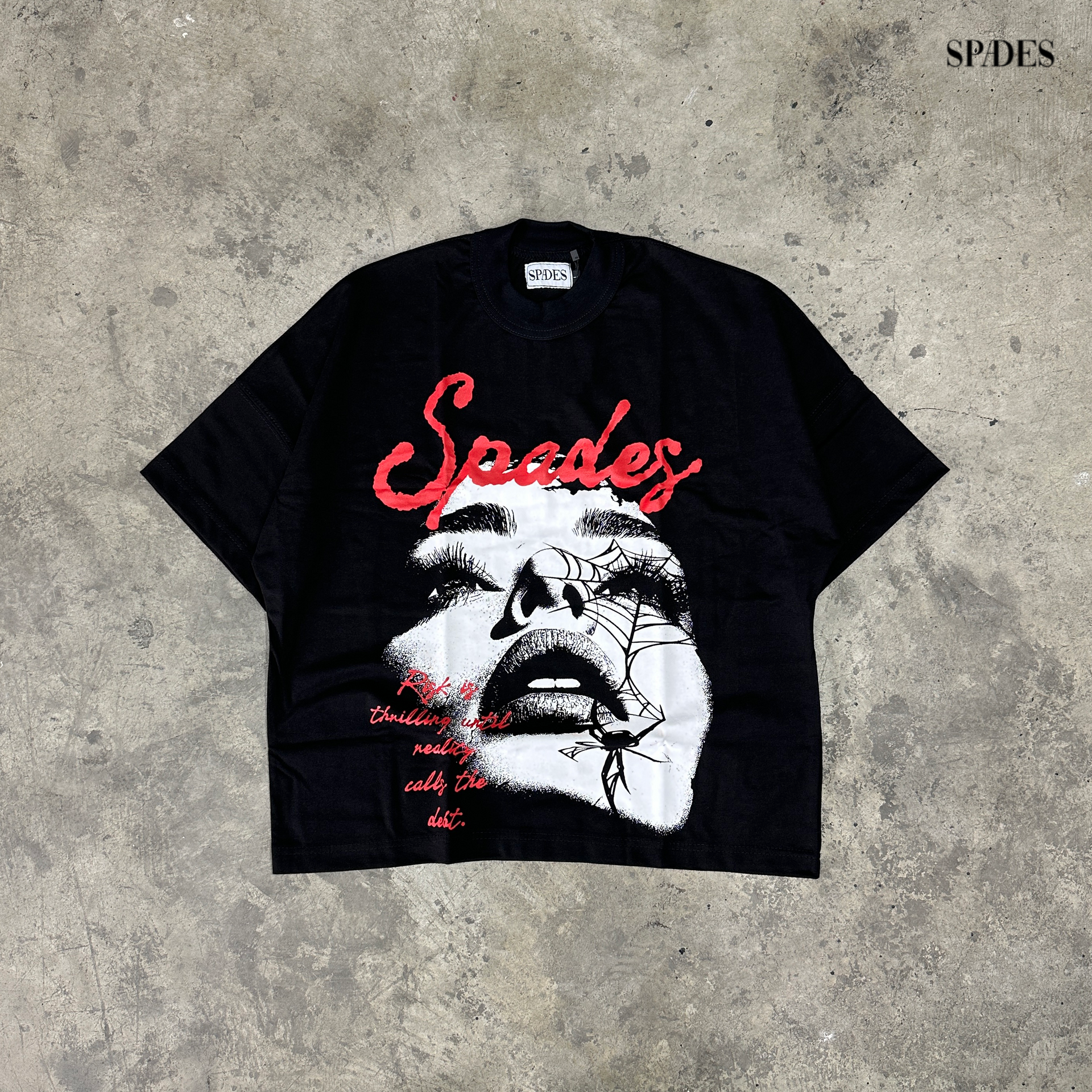 Fatal Beauty Boxy Crop Tee Black SPADES