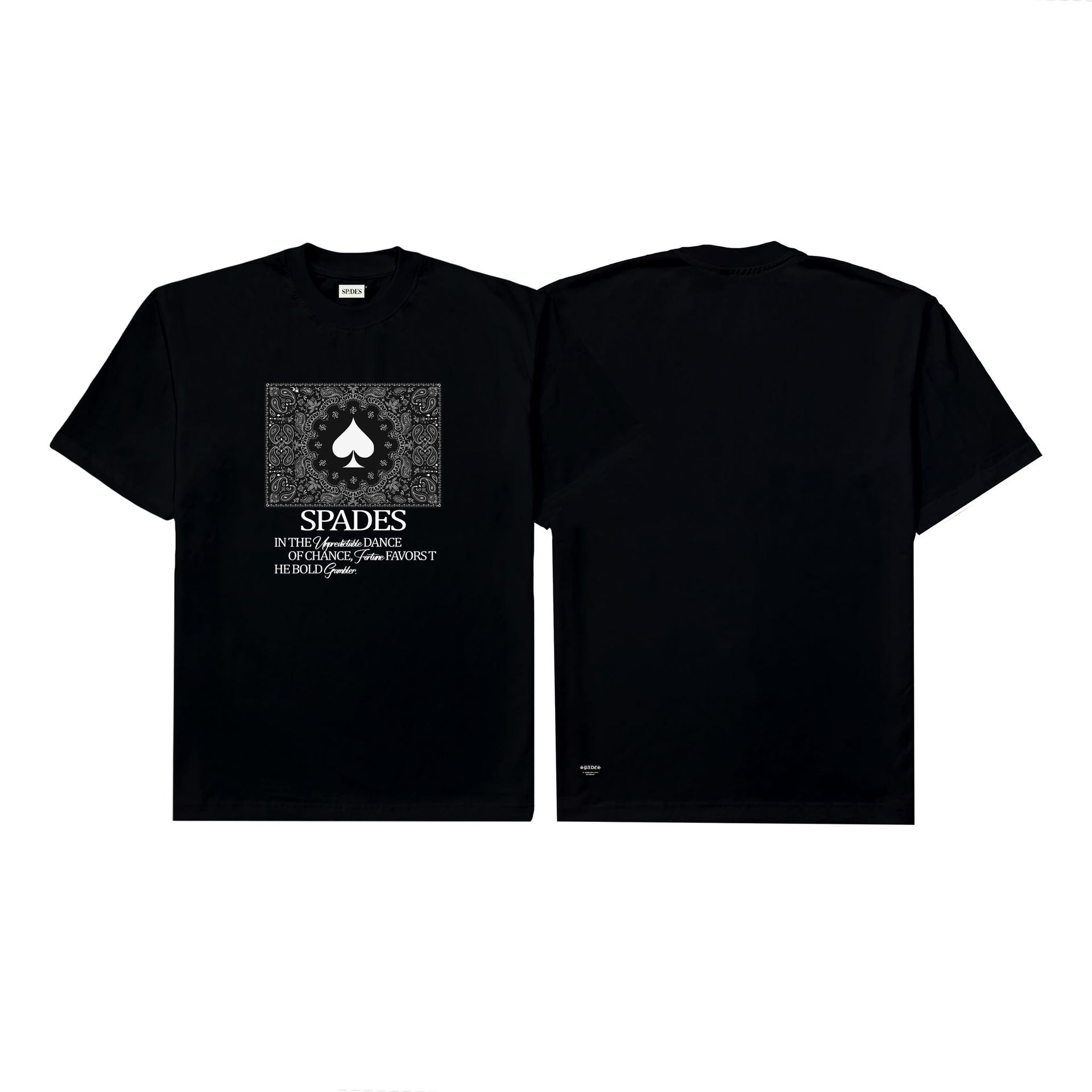 Spades Bold Gambler Black T-shirt SPADES