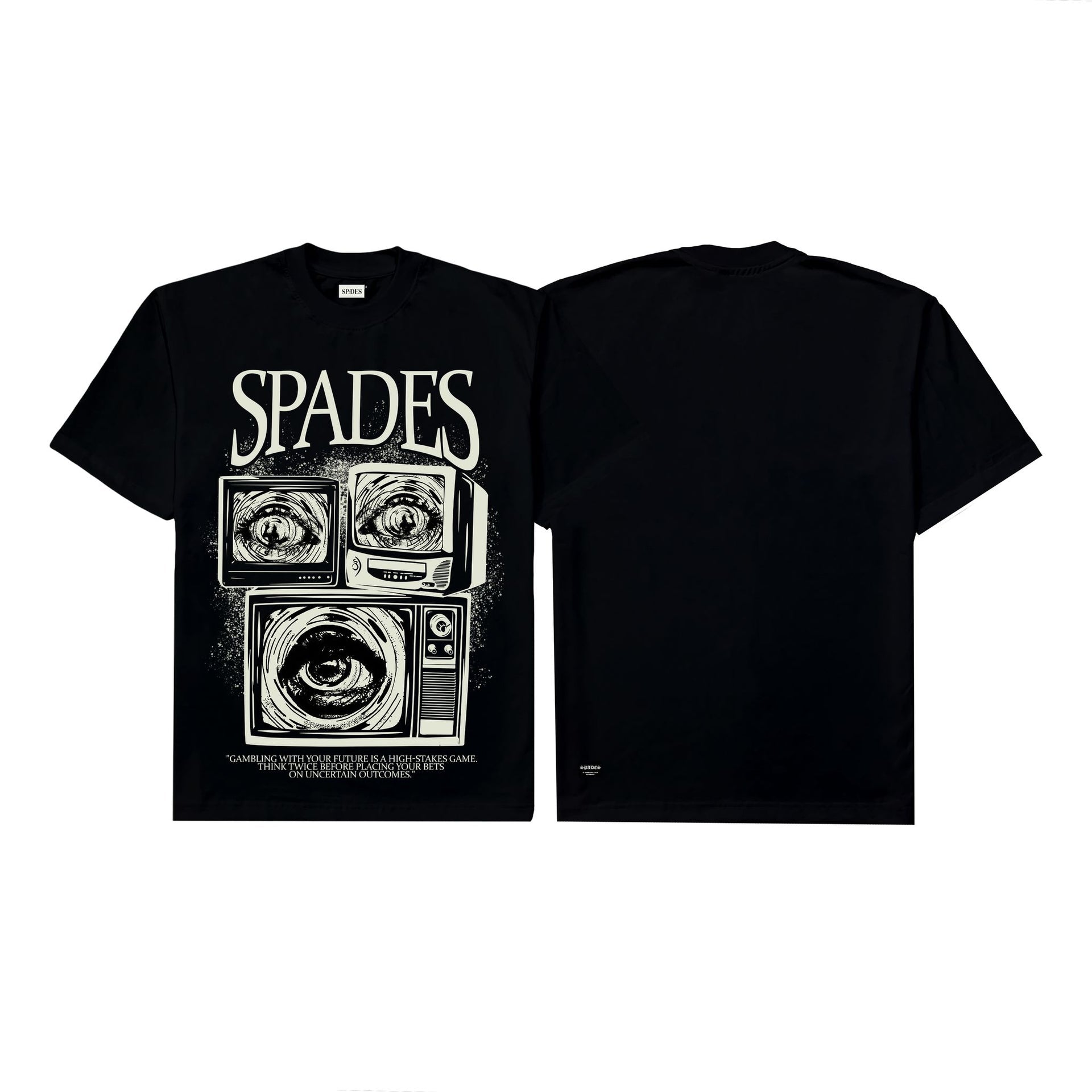 Spades Think Twice Boxy Tee Black SPADES