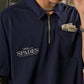 Spades Quarter Zip Polo Welcome Gamblers Navy Blue SPADES