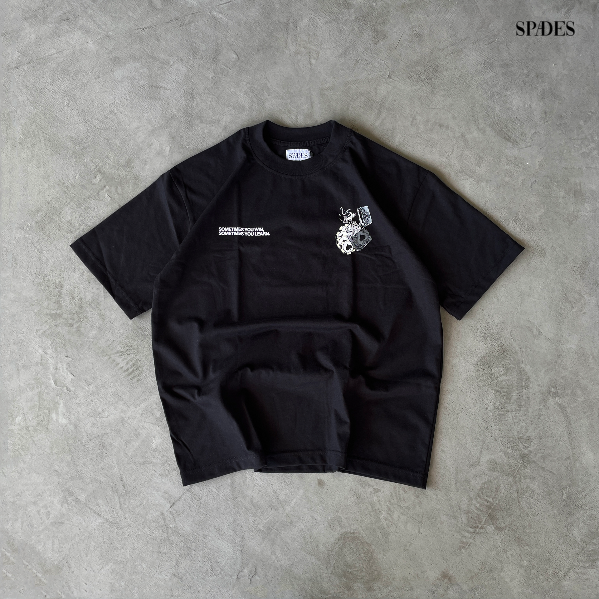 Spades Win and learn Boxy T-shirt Black SPADES