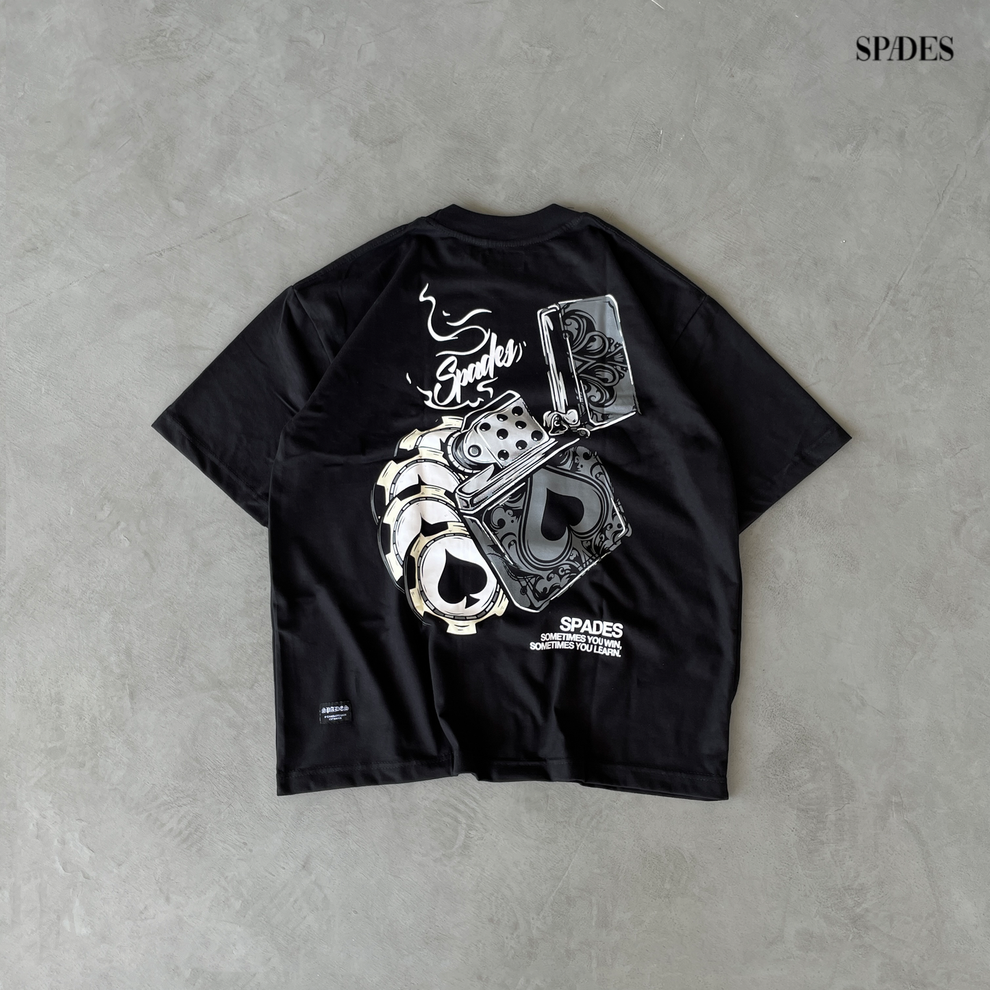 Spades Win and learn Boxy T-shirt Black SPADES