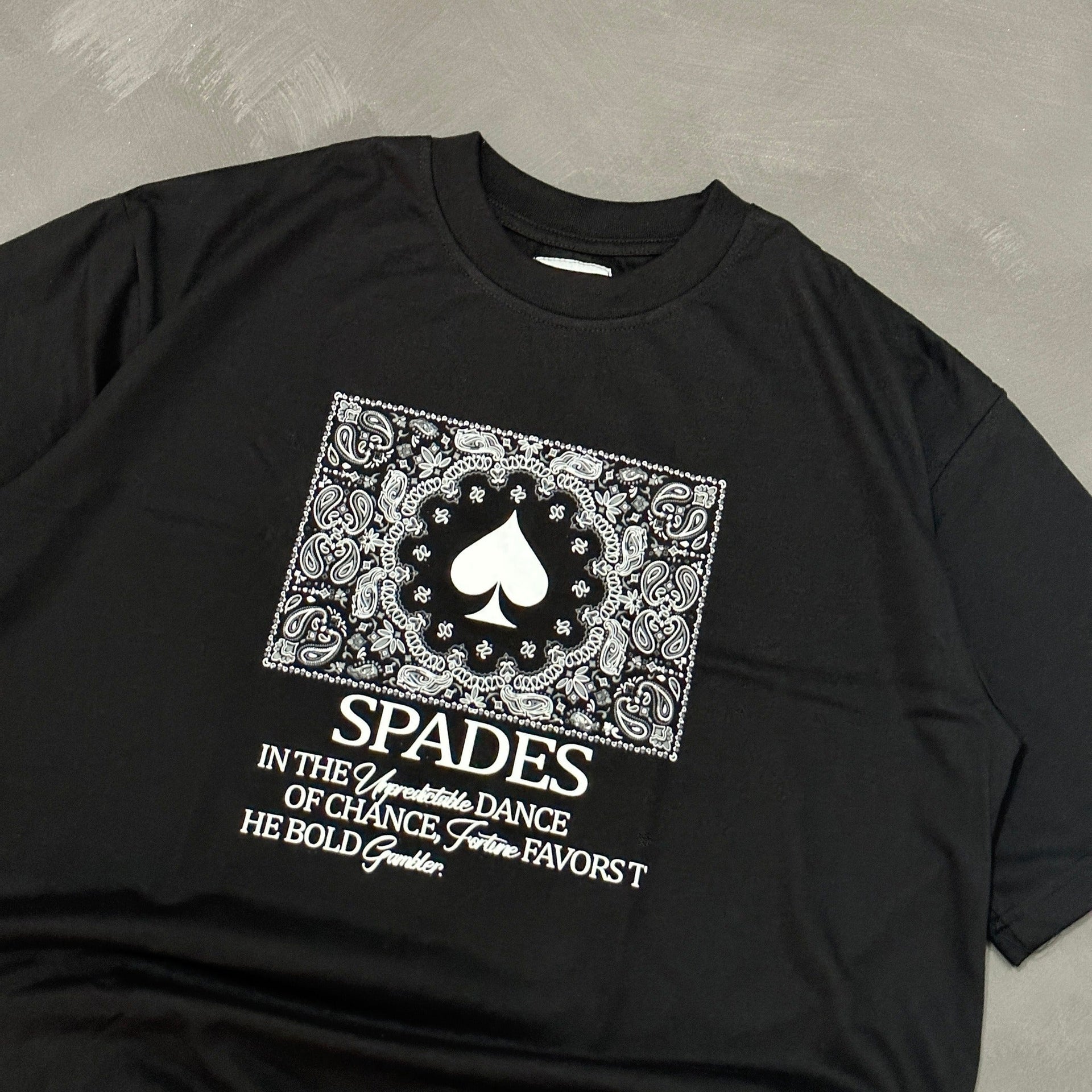 Spades Bold Gambler Black T-shirt SPADES