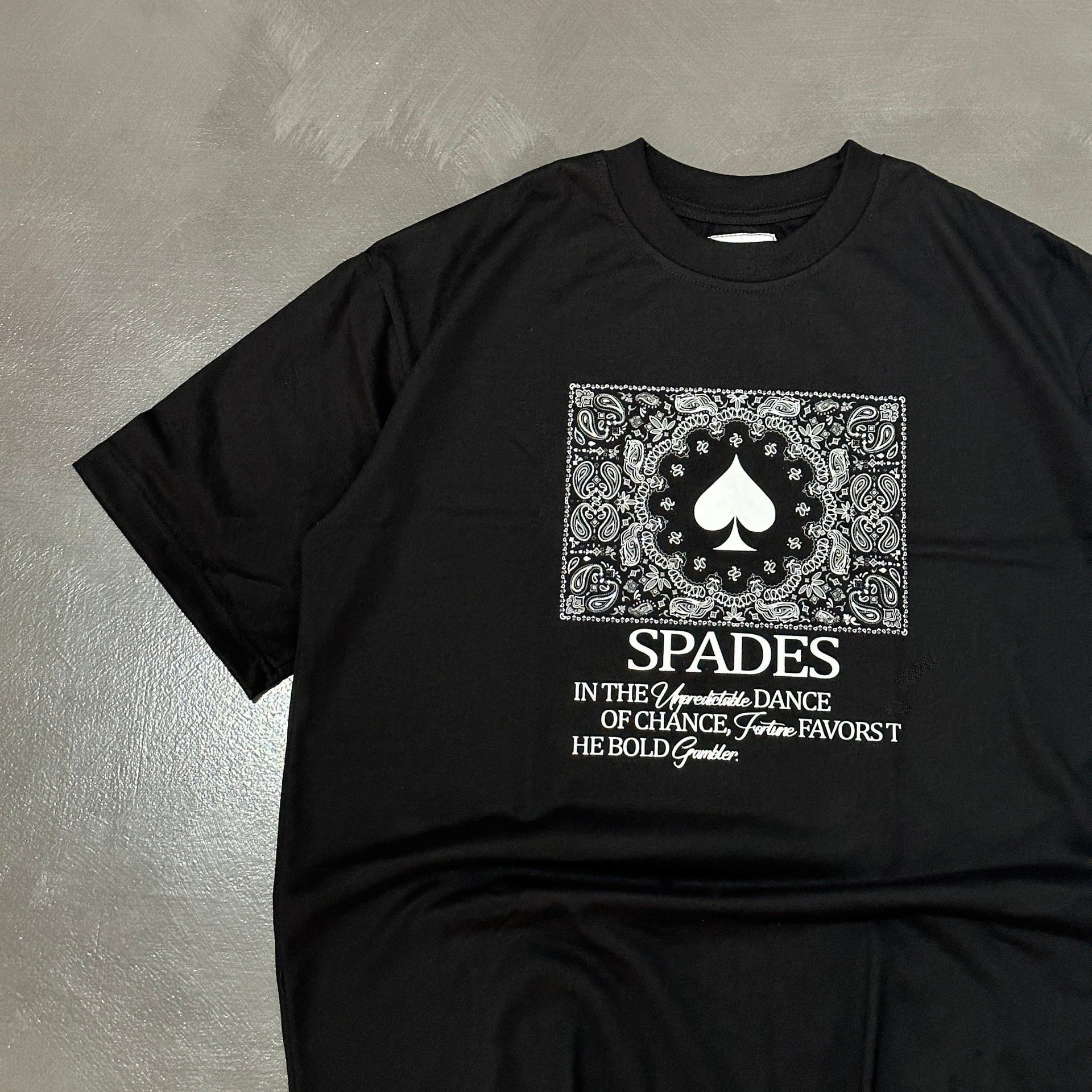 Spades Bold Gambler Black T-shirt SPADES