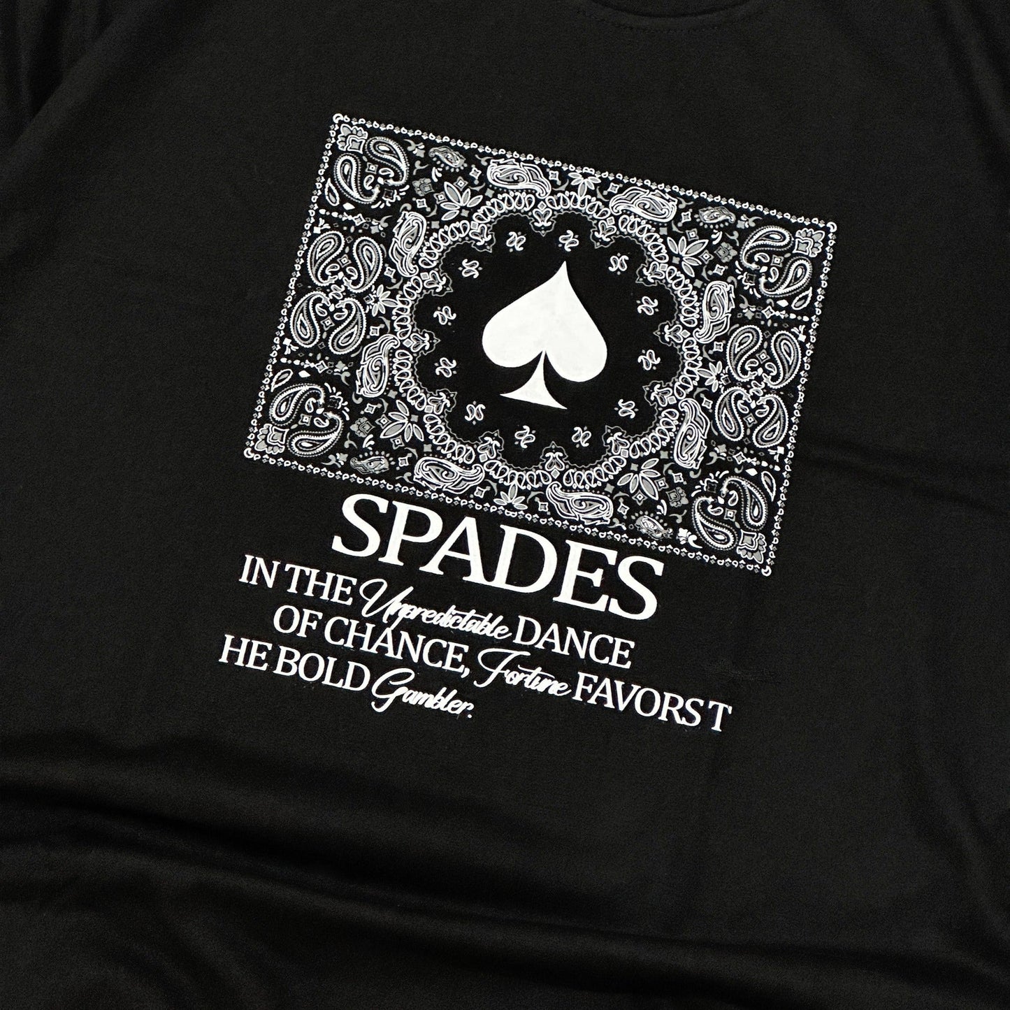 Spades Bold Gambler Black T-shirt SPADES