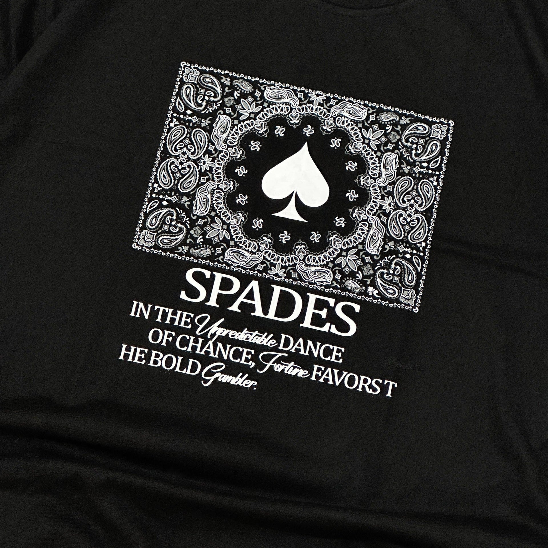 Spades Bold Gambler Black T-shirt SPADES