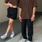 Corduroy  Quarter Zip Polo Shirt Choco Brown SPADES