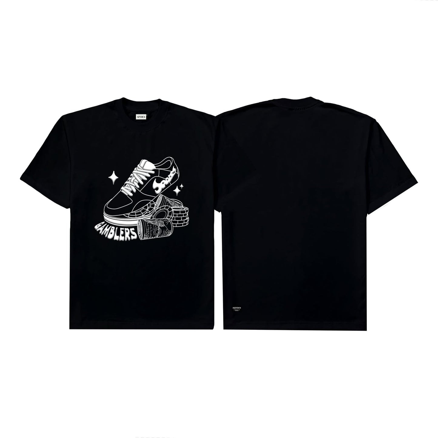 Gamblers Stack Boxy Tee black SPADES
