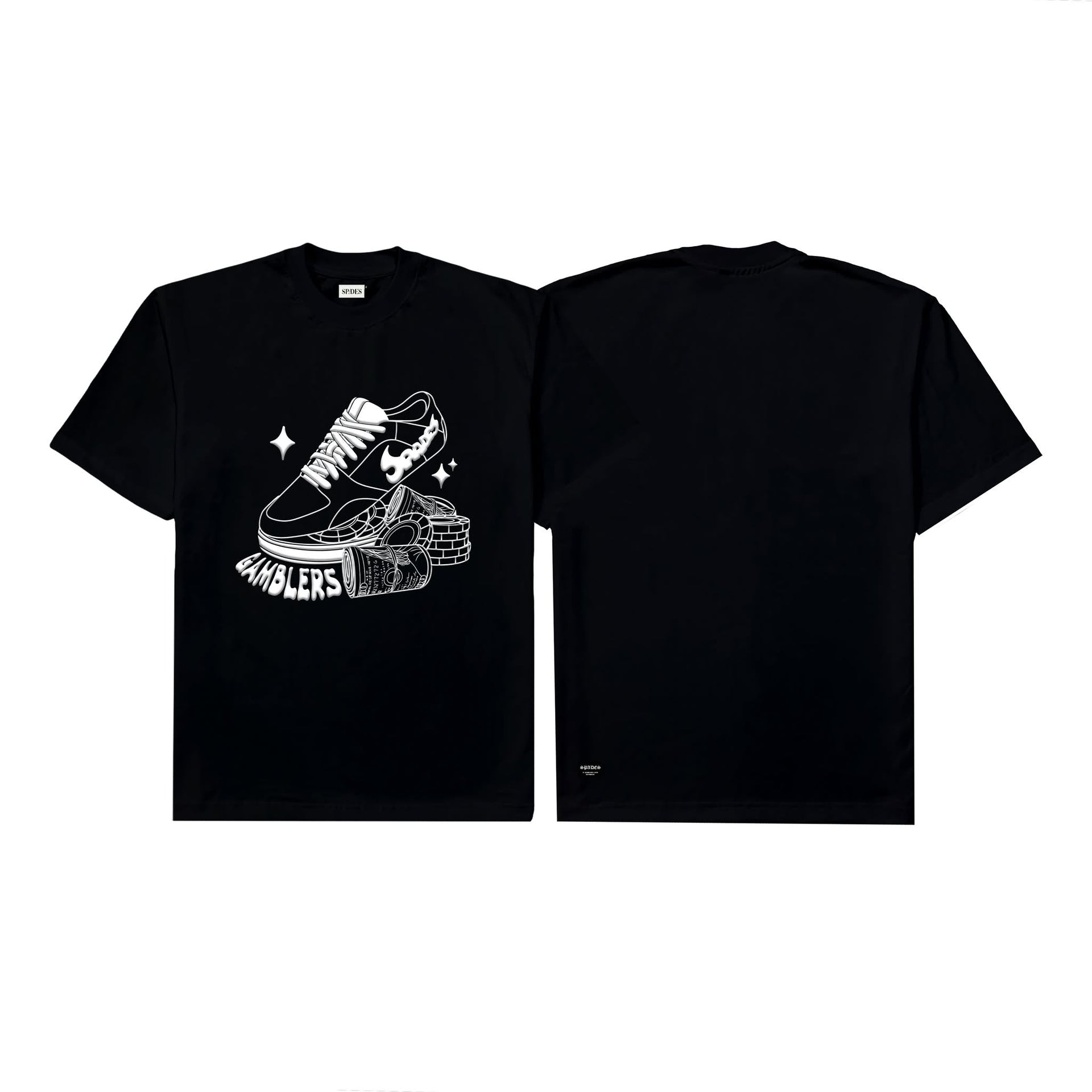 Gamblers Stack Boxy Tee black SPADES