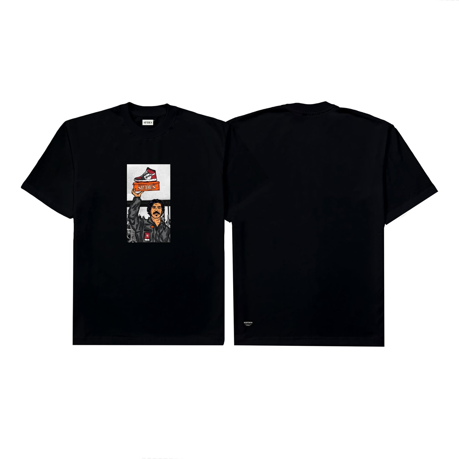 Hustle Dealer Boxy Tee Black SPADES