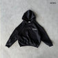 Spades Monochrome Embro Logo Boxy  Hoodie Black SPADES