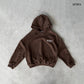 Spades Monochrome Embro Logo Boxy  Hoodie Choco Brown SPADES