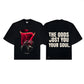 Phantom Chalice Boxy Crop Tee Black SPADES