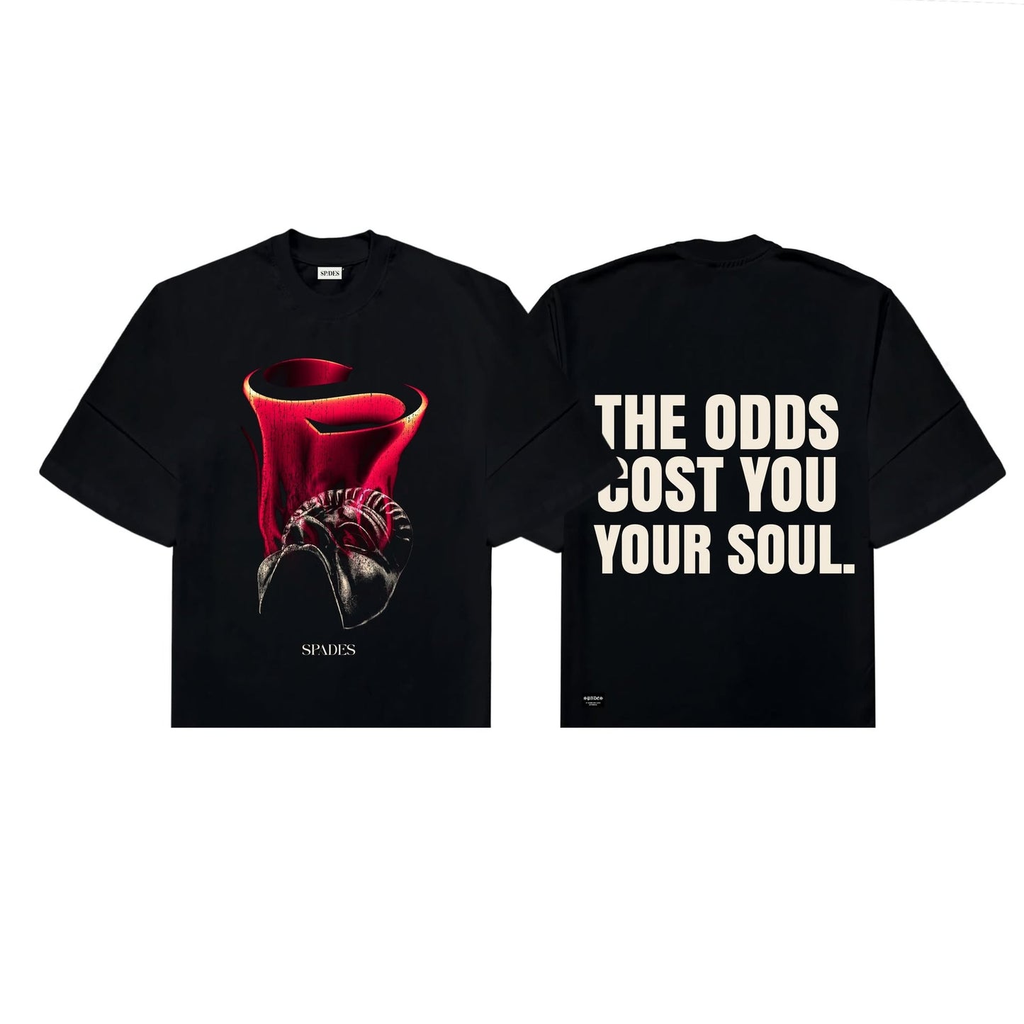 Phantom Chalice Boxy Crop Tee Black SPADES