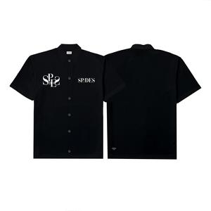 Spades Spades Monochrome Majesty Full Button Polo Box Black SPADES