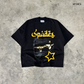 The Prophet's Code Boxy Crop Tee Black SPADES