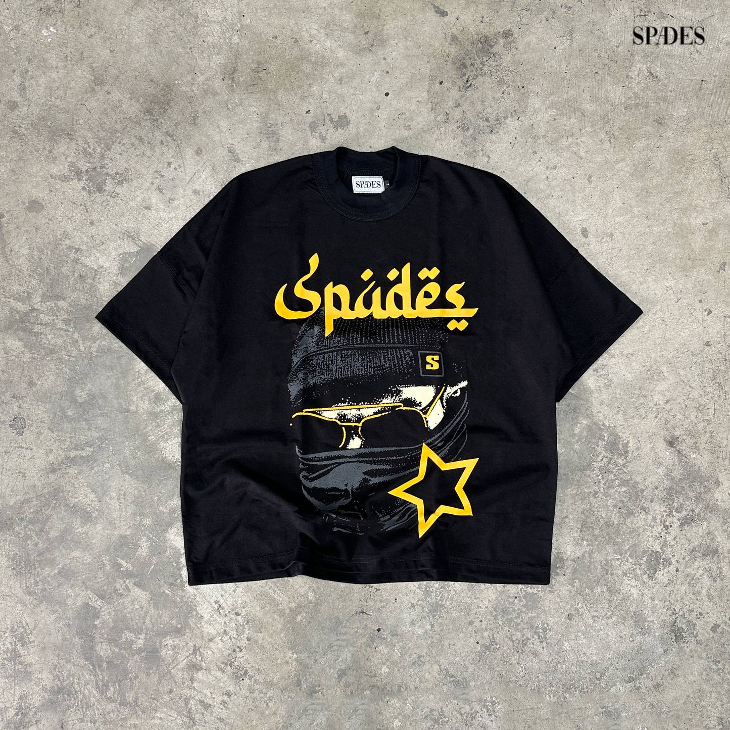 The Prophet's Code Boxy Crop Tee Black SPADES