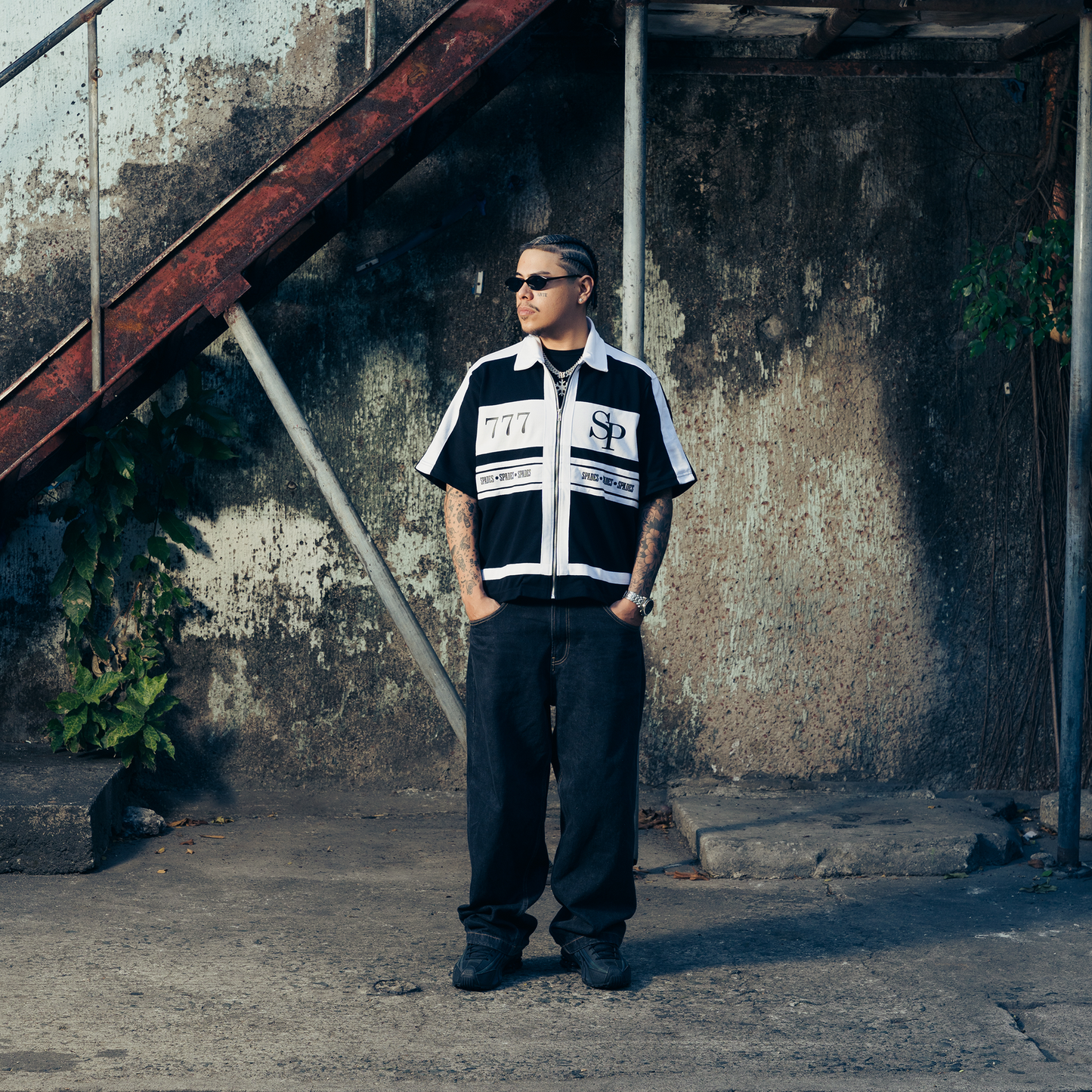 Spades High Velocity Full Zip Polo Black SPADES
