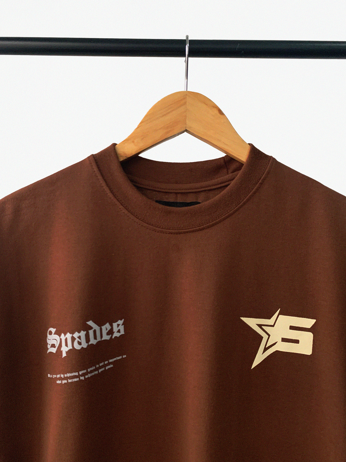 Spades Words of Star Hickory Brown T-shirt SPADES